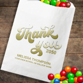 Afstuderen dank u eenvoudige gouden typografie scr bedankzakje