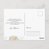 Afstuderen Dank u Foto Briefkaart bloemengoud (Achterkant)