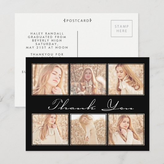 Afstuderen Dank u Foto Lijst Briefkaart (Voorkant / Achterkant)