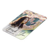 Afstuderen Dank u Foto modern zwart script Magneet (Linkerzijde)