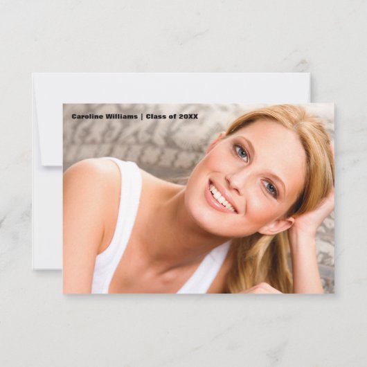 Afstuderen dank u fotokaart kaart (Achterkant)