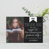 Afstuderen Dank u Fotokaart Minimalist Bedankkaart (Staand voorkant)