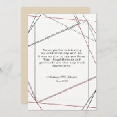 Afstuderen Dank u Geometrisch Ontwerp Bedankkaart (Voorkant / Achterkant)