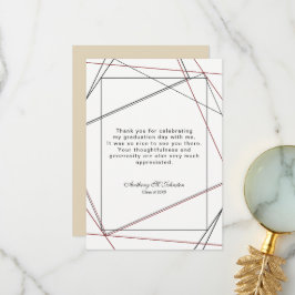 Afstuderen Dank u Geometrisch Ontwerp Bedankkaart