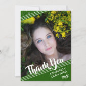 Afstuderen Dank u handgeschreven penseelscript gro Kaart (Voorkant)