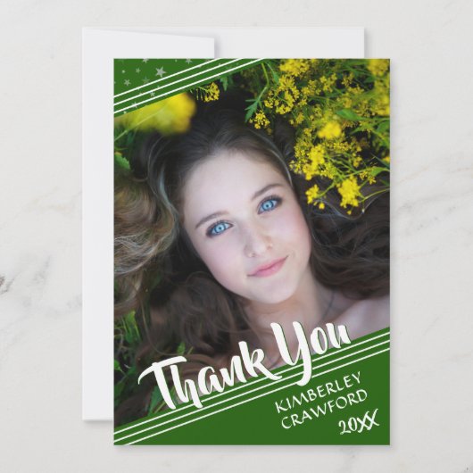 Afstuderen Dank u handgeschreven penseelscript gro Kaart (Voorkant)