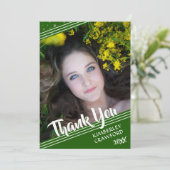 Afstuderen Dank u handgeschreven penseelscript gro Kaart (Staand voorkant)