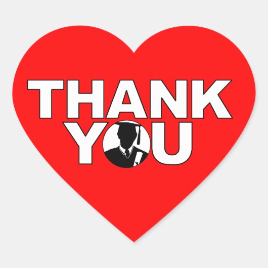 Afstuderen Dank u Hart Sticker Gown 1 (Voorkant)