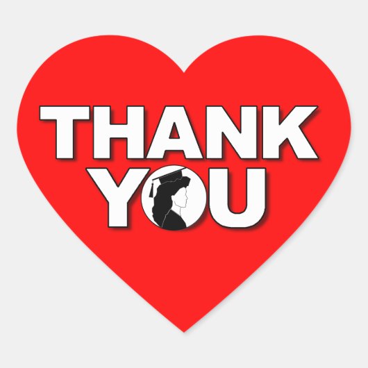 Afstuderen Dank u Hart Sticker Gown 2 (Voorkant)