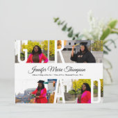 Afstuderen Dank u kaart met foto's (Staand voorkant)