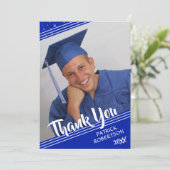 Afstuderen Dank u Koninklijke Blauwe Foto van de B Kaart (Staand voorkant)
