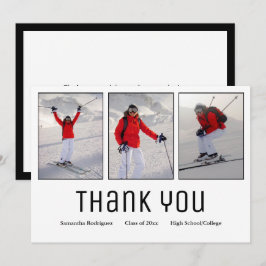 Afstuderen Dank u Modern Afstudeerder 3 Foto Aankondiging