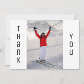 Afstuderen Dank u Modern Black White Afstudeerder  Aankondiging (Voorkant)