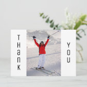 Afstuderen Dank u Modern Black White Afstudeerder  Aankondiging (Staand voorkant)