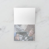 Afstuderen Dank u Modern Twee Foto Typografie Bedankkaart (Binnen)