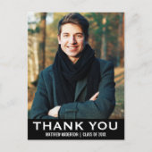 Afstuderen Dank u Moderne Briefkaart BW (Voorkant)