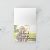 Afstuderen dank u moderne foto zwart typografie bedankkaart (Binnen)