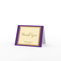 Afstuderen Dank u, Paarse & Goud Gepersonaliseerd