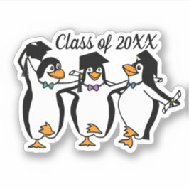 Afstuderen Dansende pinguins Sticker