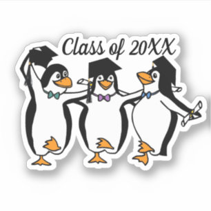 Afstuderen Dansende pinguins Sticker