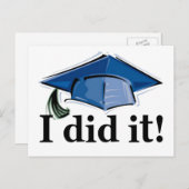 Afstuderen dat ik deed. aankondigingskaart (Voorkant / Achterkant)