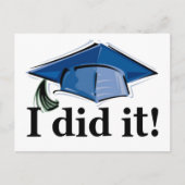 Afstuderen dat ik deed. aankondigingskaart (Voorkant)