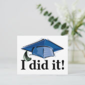 Afstuderen dat ik deed. aankondigingskaart (Staand voorkant)