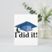 Afstuderen dat ik deed. aankondigingskaart (Staand voorkant)