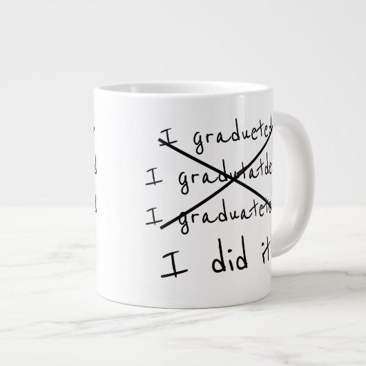 Afstuderen dat ik deed grote koffiekop (Voorkant rechts)