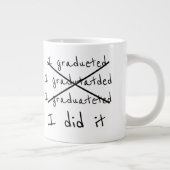 Afstuderen dat ik deed grote koffiekop (Rechts)