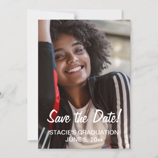 Afstuderen Datum opslaan Foto Magnetische Uitnodiging (Voorkant)