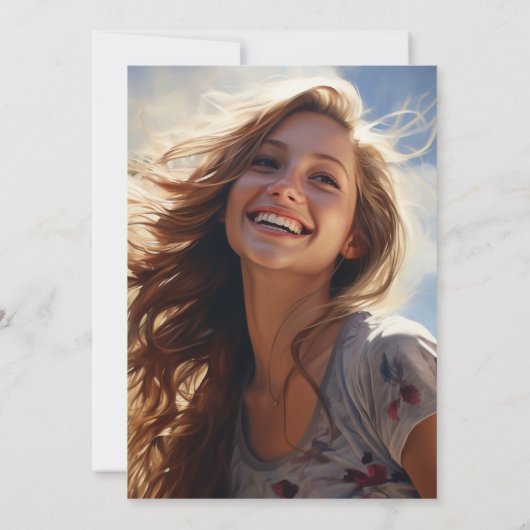 Afstuderen Daughter I Rustic Aankondiging (Achterkant)