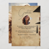 Afstuderen Daughter I Rustic Aankondiging (Voorkant / Achterkant)