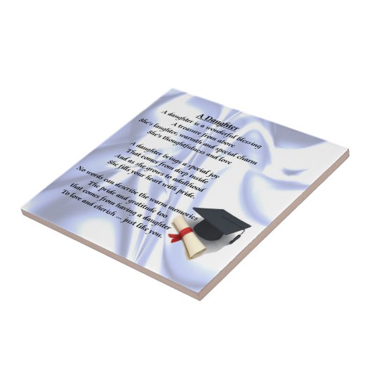 Afstuderen Daughter Poem Tile Tegeltje (Zijkant)