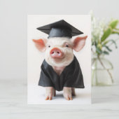 Afstuderen Day Piggy Style Kaart (Staand voorkant)