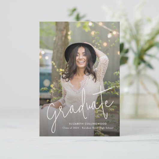 Afstuderen de Aankondiging van het Afstuderen van (Staand voorkant)