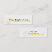 Afstuderen de Afstuderen van het Manuscript de Naa Contactkaartje (Voorkant / Achterkant)