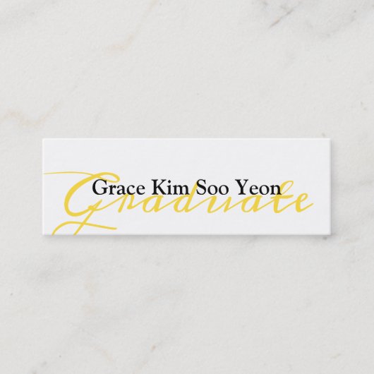 Afstuderen de Afstuderen van het Manuscript de Naa Contactkaartje (Voorkant)