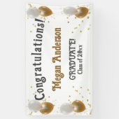 Afstuderen de Banner van felicitaties met naam (Verticaal)