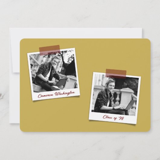 Afstuderen de Bold Typography Moderne Afstudeerder Kaart (Achterkant)