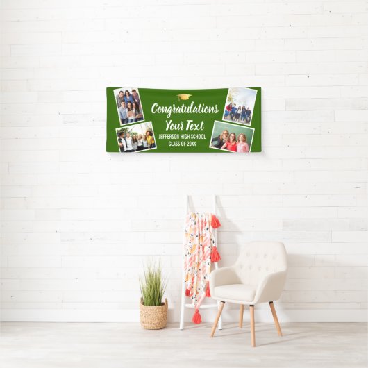 Afstuderen de Collage van de Foto feliciteert Hoge Spandoek (Insitu)