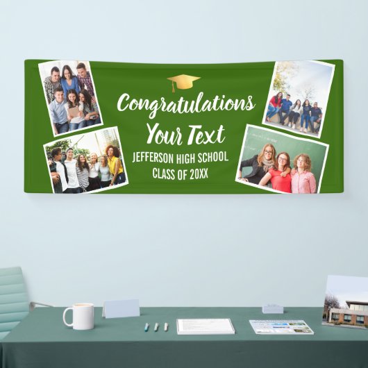 Afstuderen de Collage van de Foto feliciteert Hoge Spandoek (Beurs)