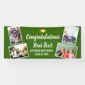 Afstuderen de Collage van de Foto feliciteert Hoge Spandoek (Horizontaal)
