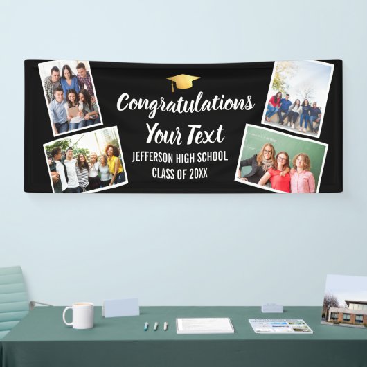 Afstuderen de Collage van de Foto feliciteert Hoge Spandoek (Beurs)