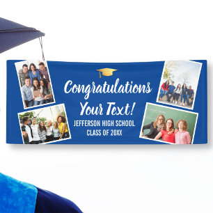 Afstuderen de Collage van de Foto feliciteert Hoge Spandoek