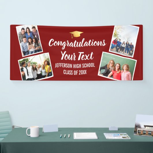 Afstuderen de Collage van de Foto feliciteert Hoge Spandoek (Beurs)