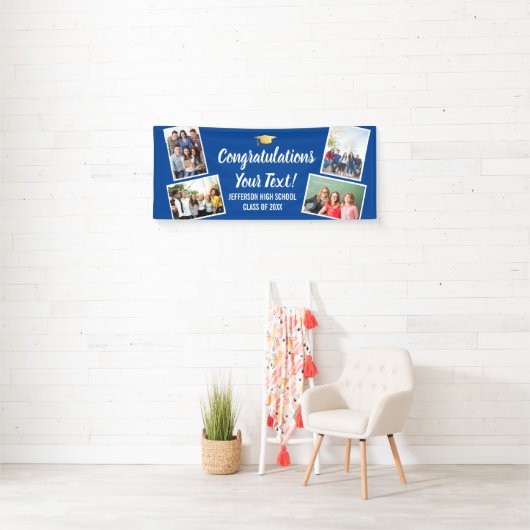 Afstuderen de Collage van de Foto feliciteert Hoge Spandoek (Insitu)