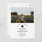 Afstuderen De datum opslaan Afstudeerder Foto Briefkaart (Voorkant / Achterkant)