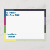 Afstuderen De datum opslaan Briefkaart (Achterkant)