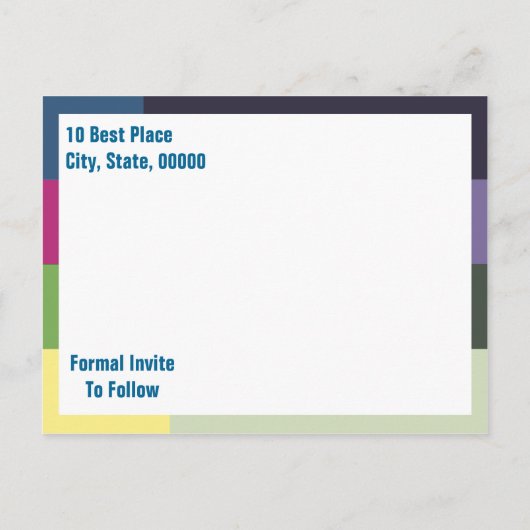 Afstuderen De datum opslaan Briefkaart (Achterkant)